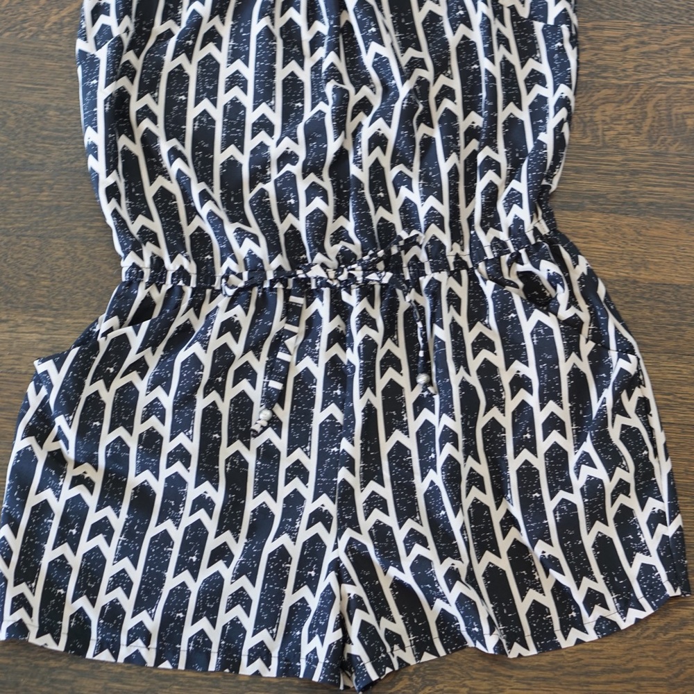 Patterned Silk Romper - Picture 2 of 6